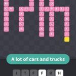 A lot of cars and trucks