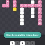 Root beer and ice ream treat