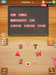 Word cookies cross valentine event answers 02 04 2018