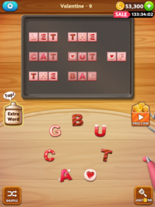 Word cookies cross valentine event answers 02 09 2018